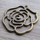 Vintage look hanger brons roos