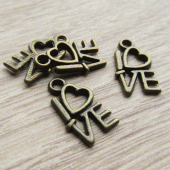 Bedeltje vintage look valentijnsdag