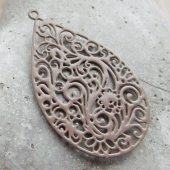 Hanger druppel taupe bohemian