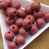 Houten kraal marsala pink 10 mm