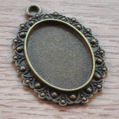 Zetting brons ovaal voor camee 