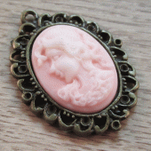 Zetting brons ovaal voor camee