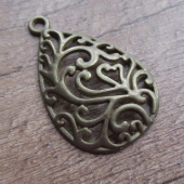 Druppel hanger bronskleurig