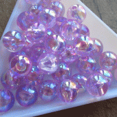 Lila glanskraaltje van acryl