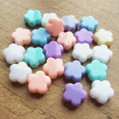 Acrylkraal bloem pastel