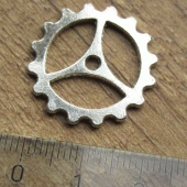 Tandwiel open zilver