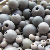 Mix houten kralen grijs voordelig