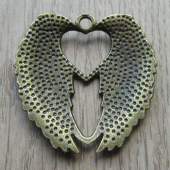 Hanger engelenvleugels brons vintage look