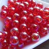 Glanskralen kinderkralen rood