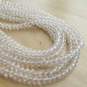 Streng facet rondellen transparant 