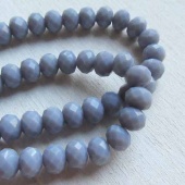 Streng facet rondellen grijs