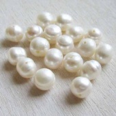 Zoetwaterparel kraal creme 7-8 mm