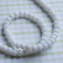 Streng facet rondellen imitatie jade wit