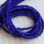 Streng facet rondellen imitatie jade saffierblauw 