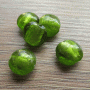 glaskraal-plat-rond-groen-zilverfolie