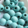 Houten kraal turquoise 8 mm 