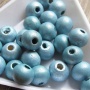 Houten kraal Ibiza misty blue 8 mm