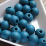 Houten kraal 8 mm dark blue zircon