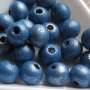 Houten kraal ibiza blauw 8 mm