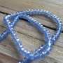 Facet rondellen transparant blauw ABglans