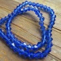 Streng bicones transparant blauw