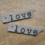 Leren labeltje 'love'