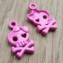 Bedeltje doodskopje skull roze