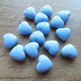 Hartje kraal blauw kunststof