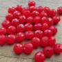 Kunststof kraal rood rondelle