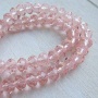 Streng facet rondellen roze 6x8mm