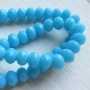 Streng facet rondellen opaque aqua